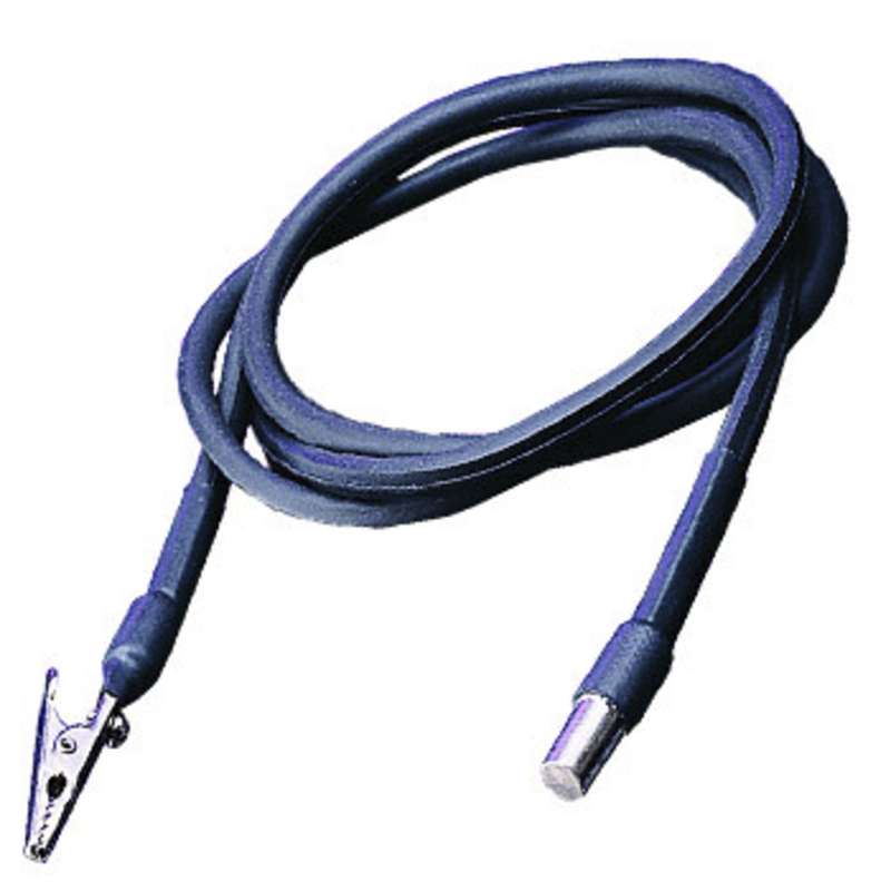 Ground Lead with Alligator Clip, 14 AWG Cable with Tapered Pin