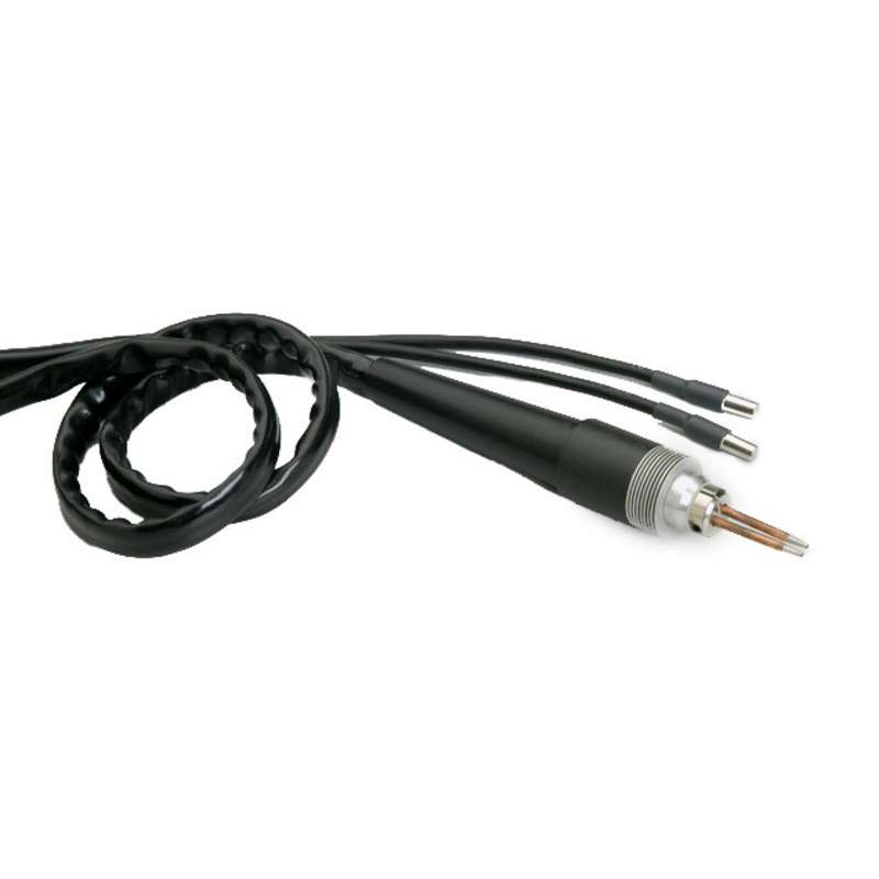 Resistance Soldering Fixed Dual Probe Style Handpiece with 1/8" Bendable Copper Coated Stainless Steel Electrodes