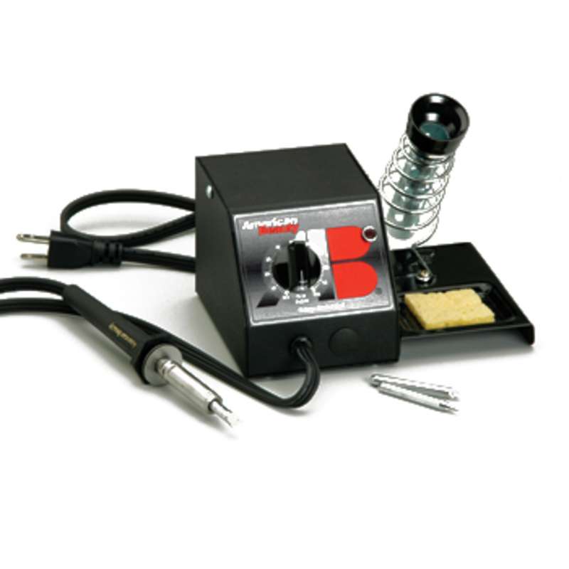 Industrial Grade Soldering Station with 3 Tips, Soldering Iron Holder and Tip Cleaner, 60 Watts