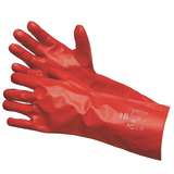 PVA® Chemical Resistant Smooth Red Polyvinyl Alcohol Glove, Large, 14" Long, 1-Pair per Bag redirect to product page
