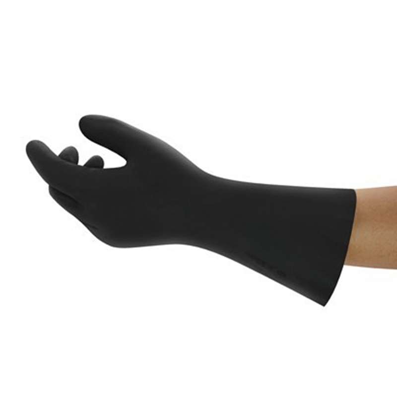 29-865 Neoprene 13" Flock Lined Chemical Resistant Gloves, Black, Size 9, 144 Pairs per Case