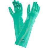 Sol-Vex® 37-185 Gauntlet Nitrile Chemical Resistant Glove, Size 8, Green 12 PR/CA redirect to product page