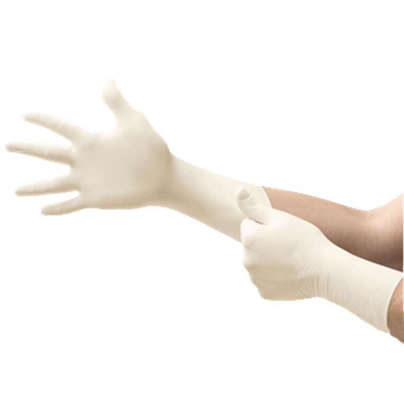white gloves on hands