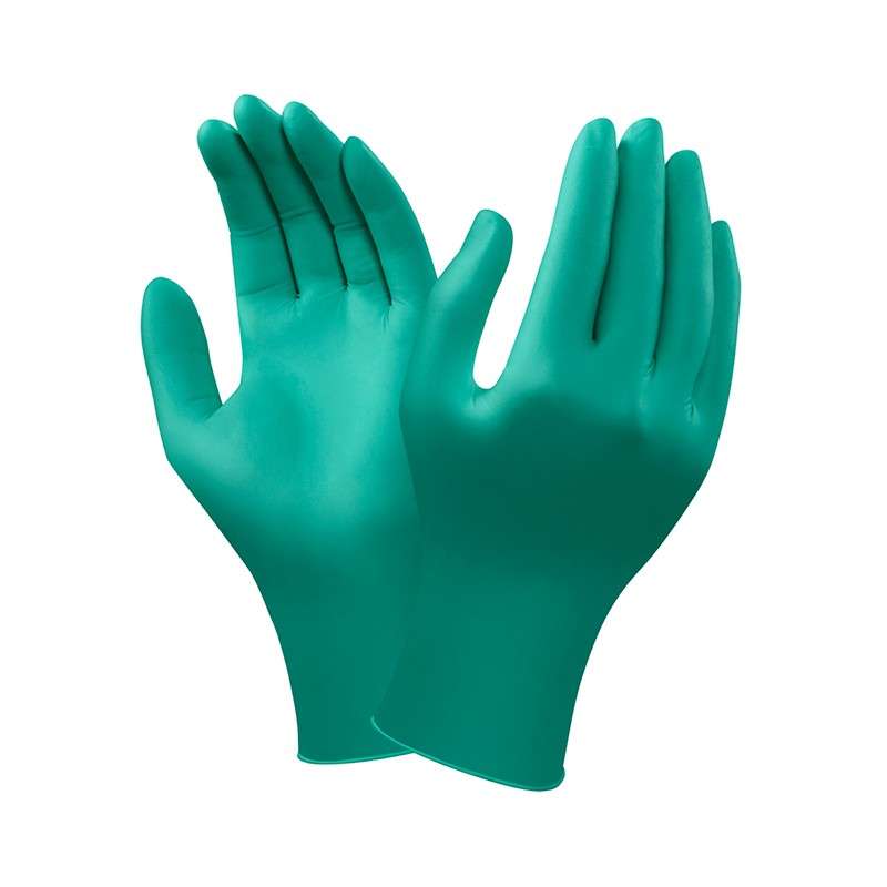 TouchNTuff® ESD Safe Powder Free Textured Green 5mil Nitrile Gloves, Large, 12" Long, 100 per Box