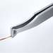 Style 15AGW Swiss Oblique Head Carbon Cutting Tweezer with Curved Tips, 4-1/2" Long