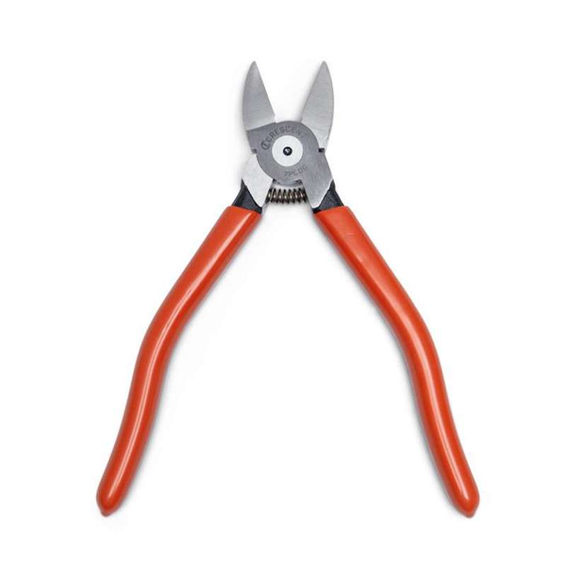 Cutting Pliers, Curved Red Handle, 5" Overall Length