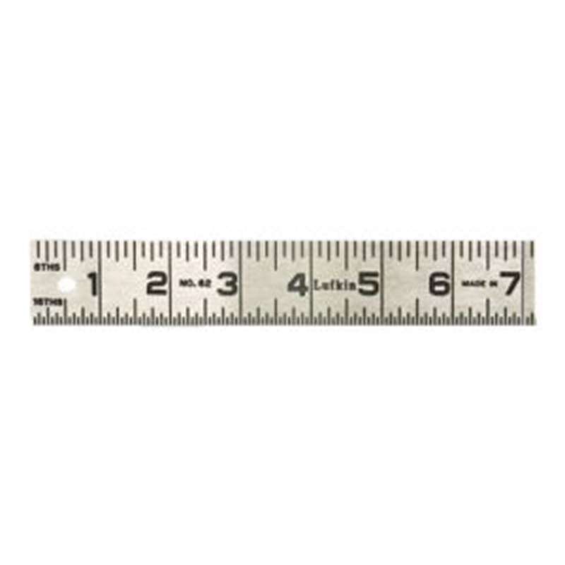 Crescent Lufkin® One Piece Steel Rule, 12 in x 1-1/4 in