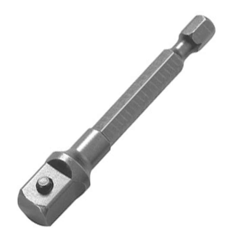 1/4" Hex Power Drive Adapter for 1/2" Square Drive Sockets, 4" Long