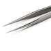 Stainless Steel Anti-Magnetic Mini-Point Tweezers with Straight Fine Point Tips for Micro Electronics, 3-1/4"