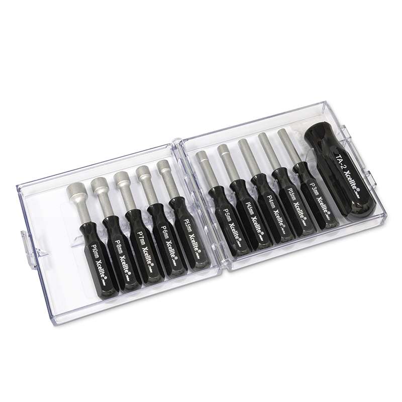 Compact Convertible Nut Driver Set, Metric 11 Piece