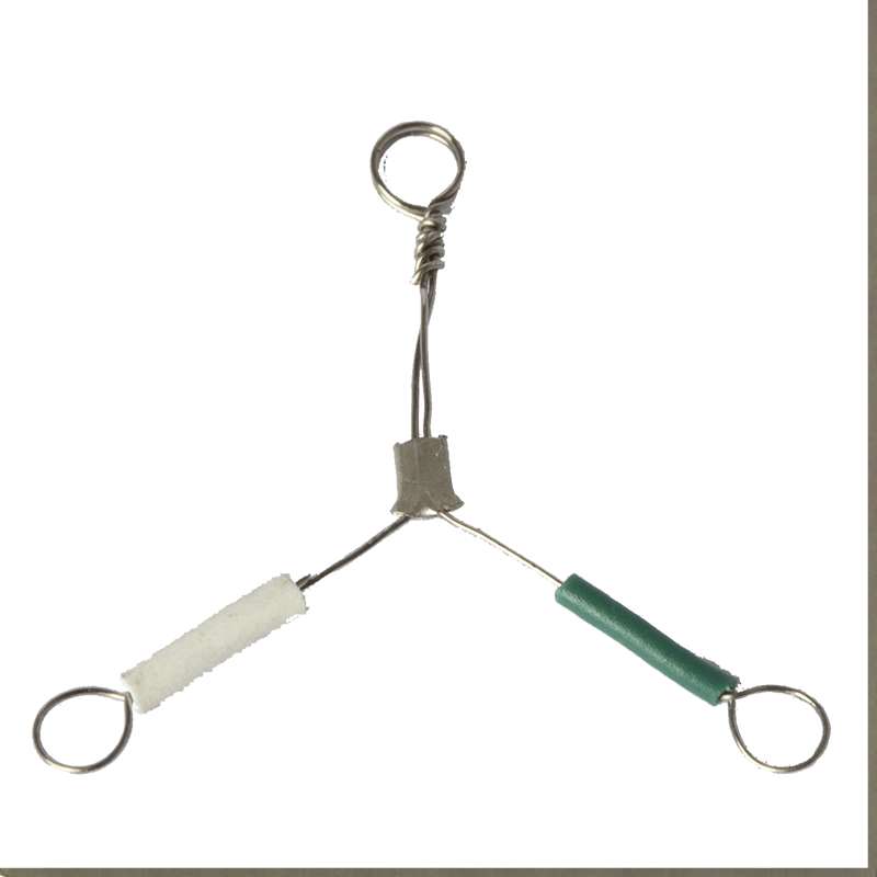 three pronged sensor on white background