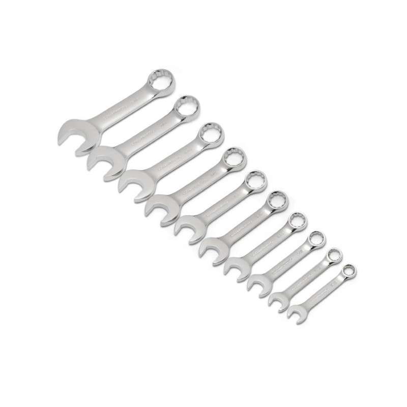10-Piece SAE Stubby Wrench Set 3/8"-15/16"
