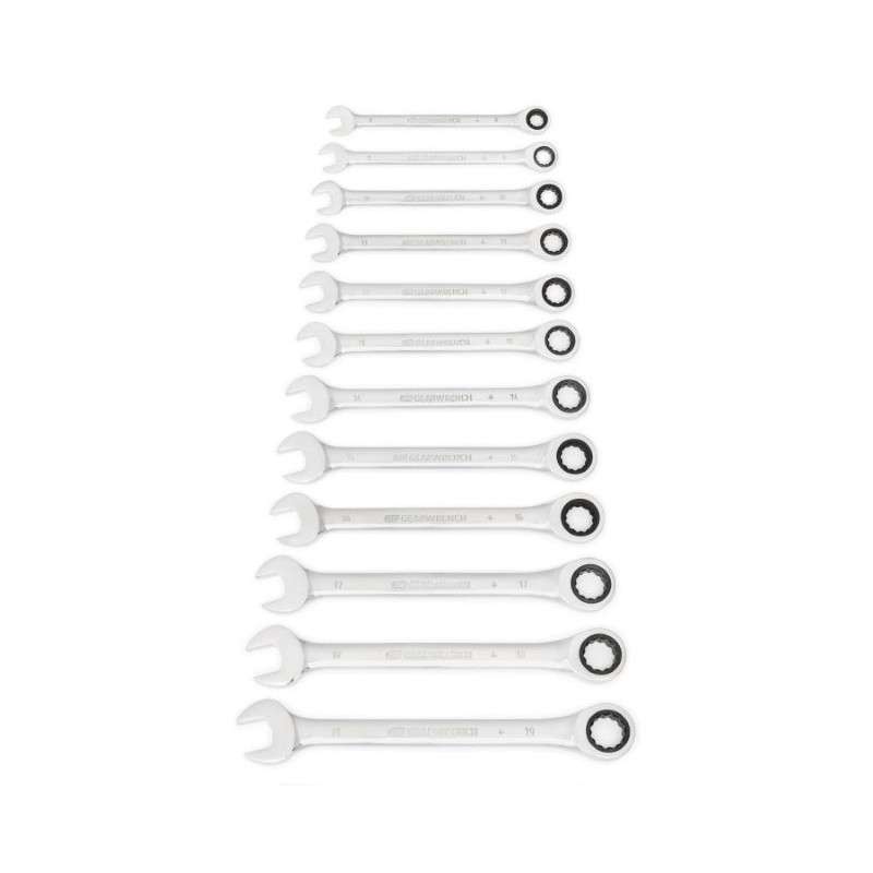 12-Piece Ratchet Combination Wrench Set Metric 8-19mm