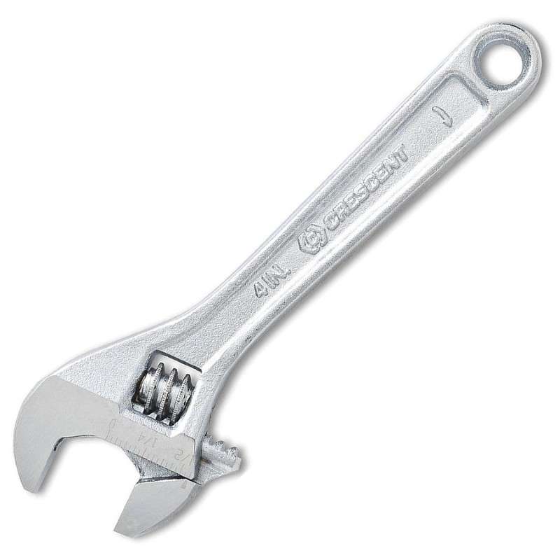Adjustable Wrench 4" Chrome Carded