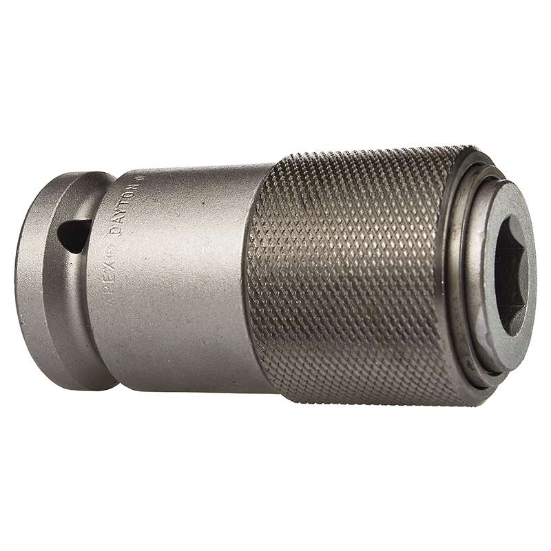 Female Square Drive, Quick Releasing Chucks, Bit Holders, 3/4" Square Drive, 5/8" Hex, 3-1/8" Overall Length