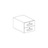 Drawer Assembly includes 2 drawers 23x15x13" for 30" Workstation Depth redirect to product page