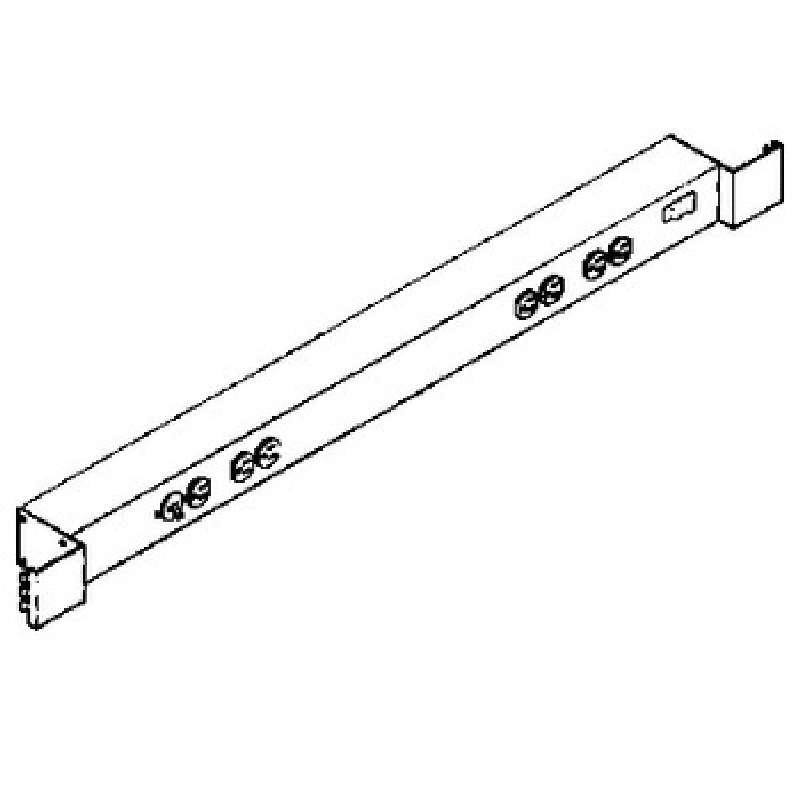 Power Beam Single Sided with 4 Duplex Receptacles, 60"