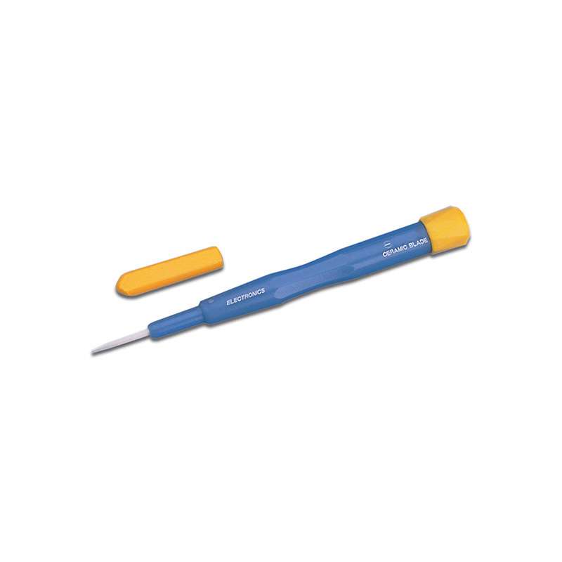 Precision Slotted Tip Alignment Screwdriver with Ceramic Blade and Palm Spinner, 2.6mm x 4-1/4" Long