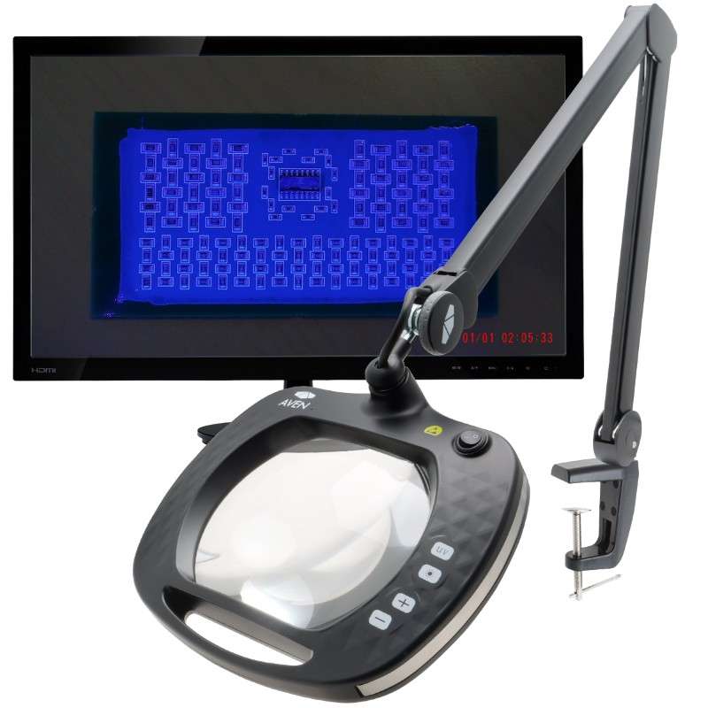 Inspector™ UV 5 Diopter 2.25x, Magnifying Lamp with HD Camera ESD Safe, Ultraviolet and Standard LEDs