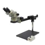 SPZ-50 Stereo Zoom Binocular Microscope (6.75x-50x), Glide Boom Stand, LED Ring Light redirect to product page