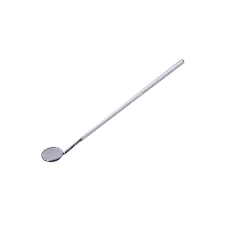 Stainless Steel Clean Room Safe Inspection Mirror, 0.875" Mirror Diameter, 7.75" Long