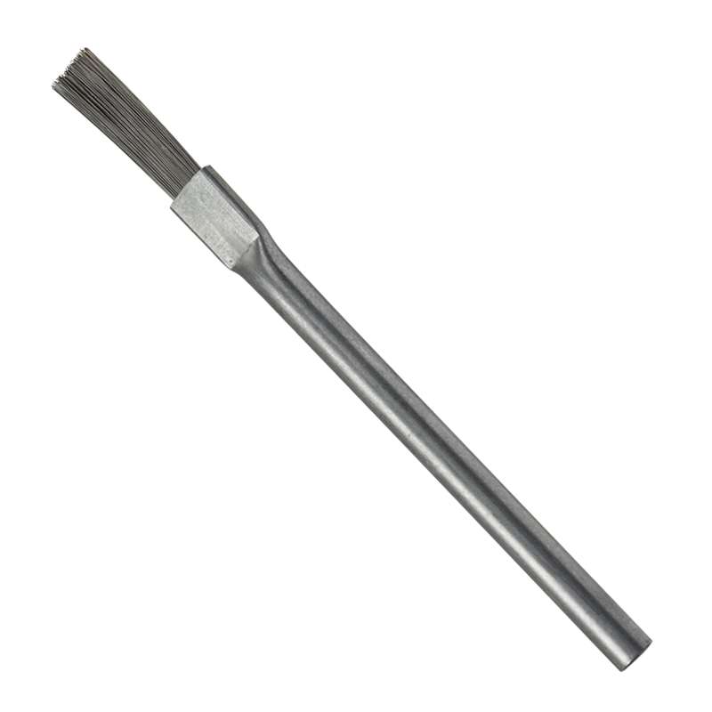 Stainless Steel Fine Bristle Brush for Cleaning Solder Joints, 2-5/16" Long