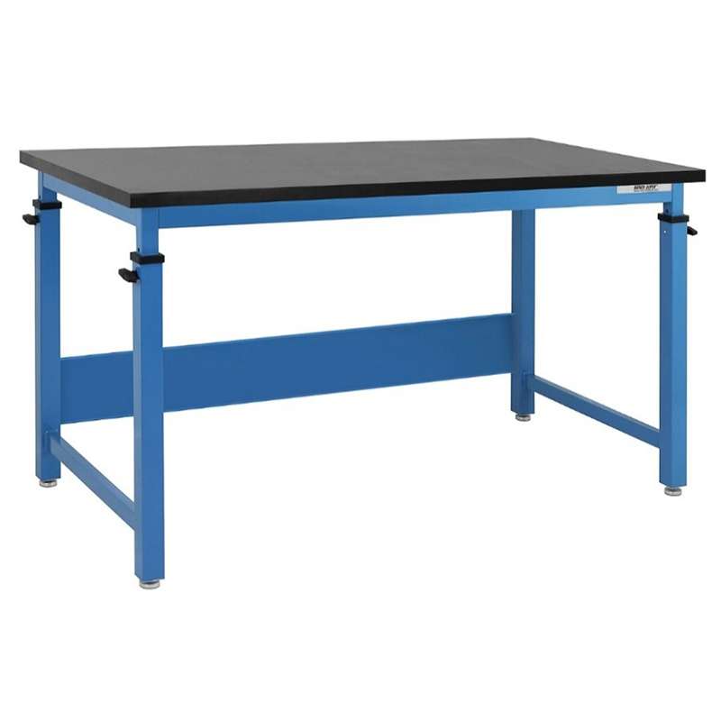 Cleveland Plus Series Workbench with 1" Thick Resin Top-Square-Black, 30" x 60"