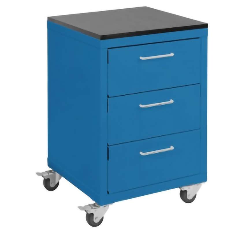 Industrial Grade Storage Cabinets-3 Drawers-8", 8", 8" with Casters 21" D x 22" W x 39" H