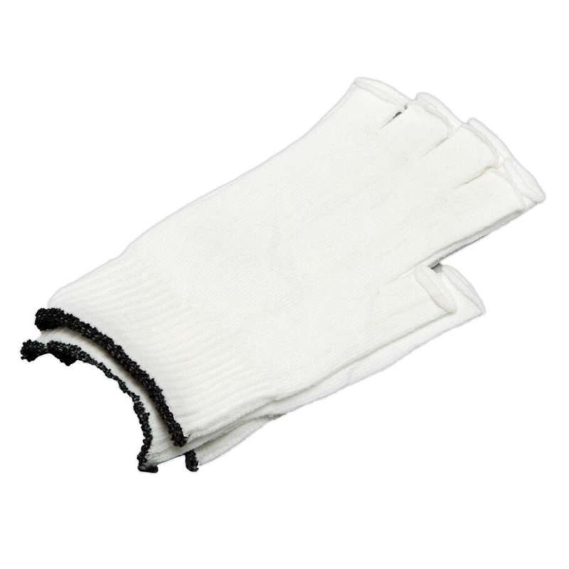 BCR® Nylon Half-Finger Glove Liners, Large, Black Cuff, Bulk Packed 200 Pair per Case