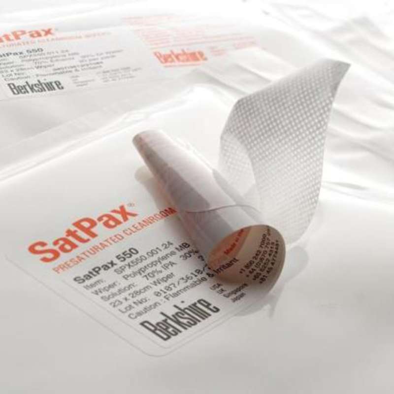 SatPax™ 550 Cleanroom 100% Meltblown Polypropylene Wipe Presaturated with 70% IPA, 9 x 11", 50 per Package