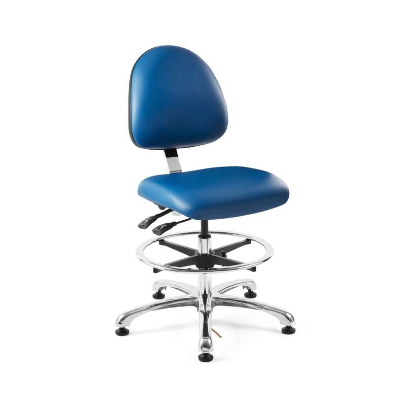 Blue Vinyl Medium Back Rest Only