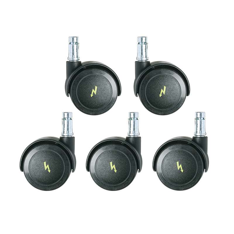 ESD Dual Wheel Interval Braking Casters, 5 Piece Set