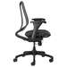 black office chair with mesh seat and back, side