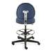 Lexington Mid Height ESD Navy Fabric Chair, Black Nylon Base with Adjustable Footring, Hard Floor Casters