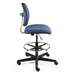 Lexington Mid Height ESD Navy Fabric Chair, Black Nylon Base with Adjustable Footring, Hard Floor Casters