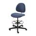 Lexington Tall Height ESD Navy Fabric Chair, Black Nylon Base with Adjustable Footring, Hard Floor Casters
