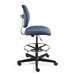 Lexington Tall Height ESD Navy Fabric Chair, Black Nylon Base with Adjustable Footring, Hard Floor Casters
