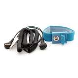 Lightweight Adjustable Wrist Strap with 6' Coil Cord with 1/8" snap, Blue redirect to product page