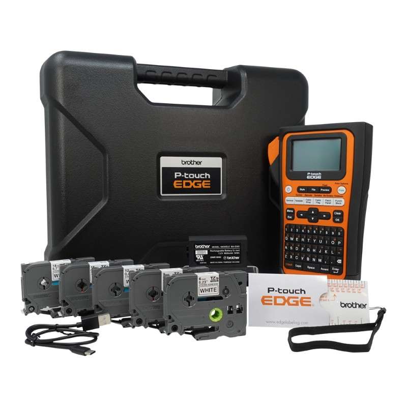 PT-E310BT Wireless Ind Handheld Labeling Tool w/ USB-C & Bluetooth Connectivity, Li-ion Battery, Case & 5 Tapes