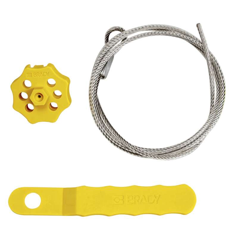 Extra Secure Spin Lockout, Yellow, with 59" Cable and Tool Kit