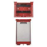 Permit Control Station with 26 Group Lock Box, Red, 28" x 13" x 4" redirect to product page