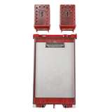 Permit Control Station with Ultra-Compact Lock Box, Red, 22.7" x 9.75" x 2.7" redirect to product page