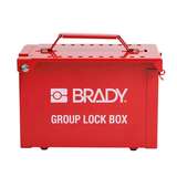 Portable Group Lockout Box, Metal, 9"H x 12"W x 8.25"D redirect to product page
