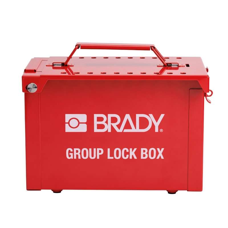 Portable Group Lockout Box, Metal, 9"H x 12"W x 8.25"D
