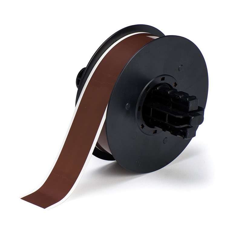 B30 Series Low-Shrink Vinyl Labels, Brown, B-595, 1.125 in x 100 ft per Roll