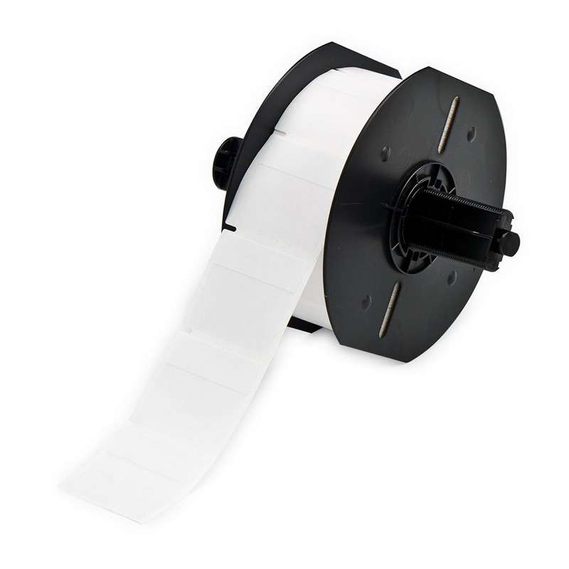 BBP33 Self-Laminating Vinyl Labels, Translucent White, 1-1/2" x 1-1/2", 1000 per Roll