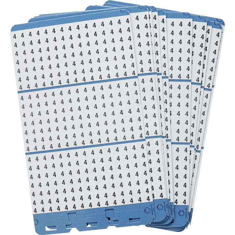 Porta-Pack™ Repositionable Vinyl Cloth Refill Pages, Legend 4, Black on White, 10 Pages per Pack