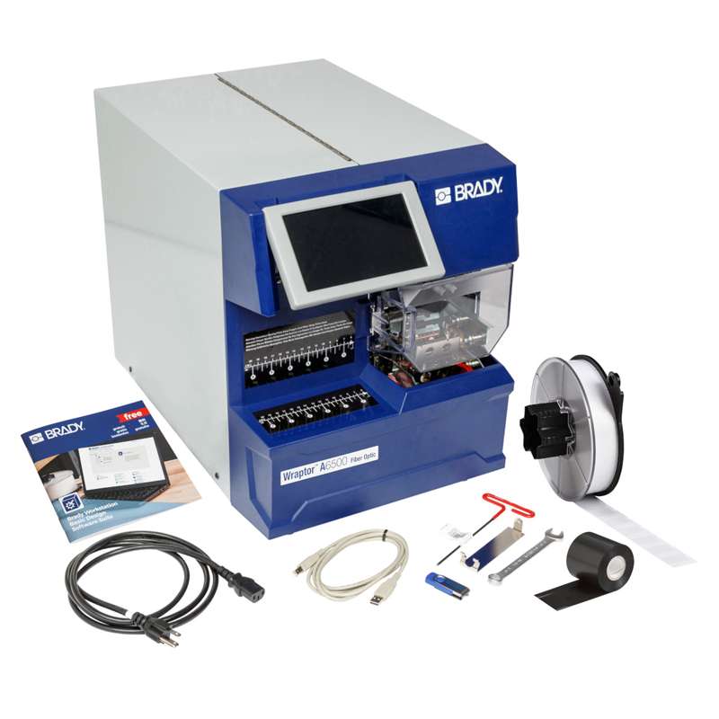 Blue and gray machine with accessories