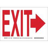 Exit Sign, Red on White, 7 X 10 in redirect to product page