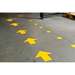 Vinyl Aisle Marking Dots, Yellow, 2" diameter, Roll of 500 Each